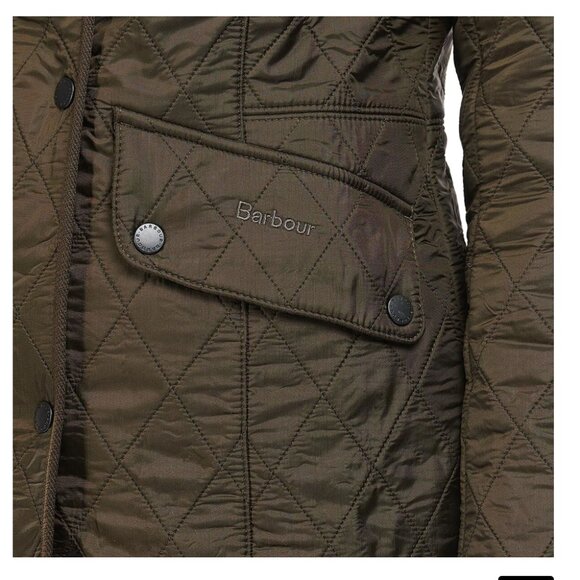 Barbour Dark Olive Green Cavalry Polarquilt Jacket - Picture 6 of 12